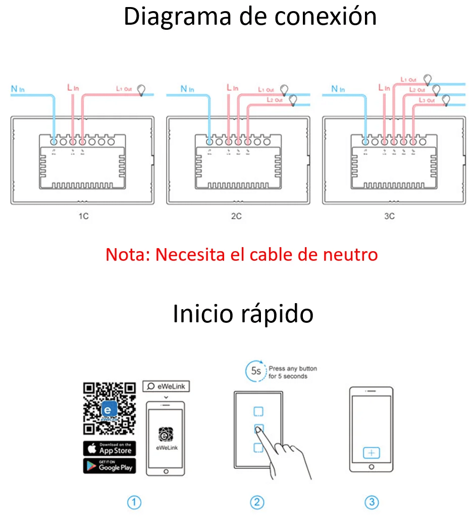 Apagador Sonoff TX Negro T3US2C - Imagen 7