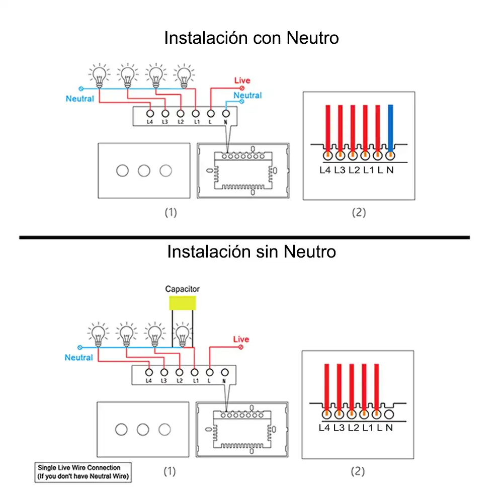 Apagador Sonoff Híbrido ByN WiFi 3 canales - Imagen 5