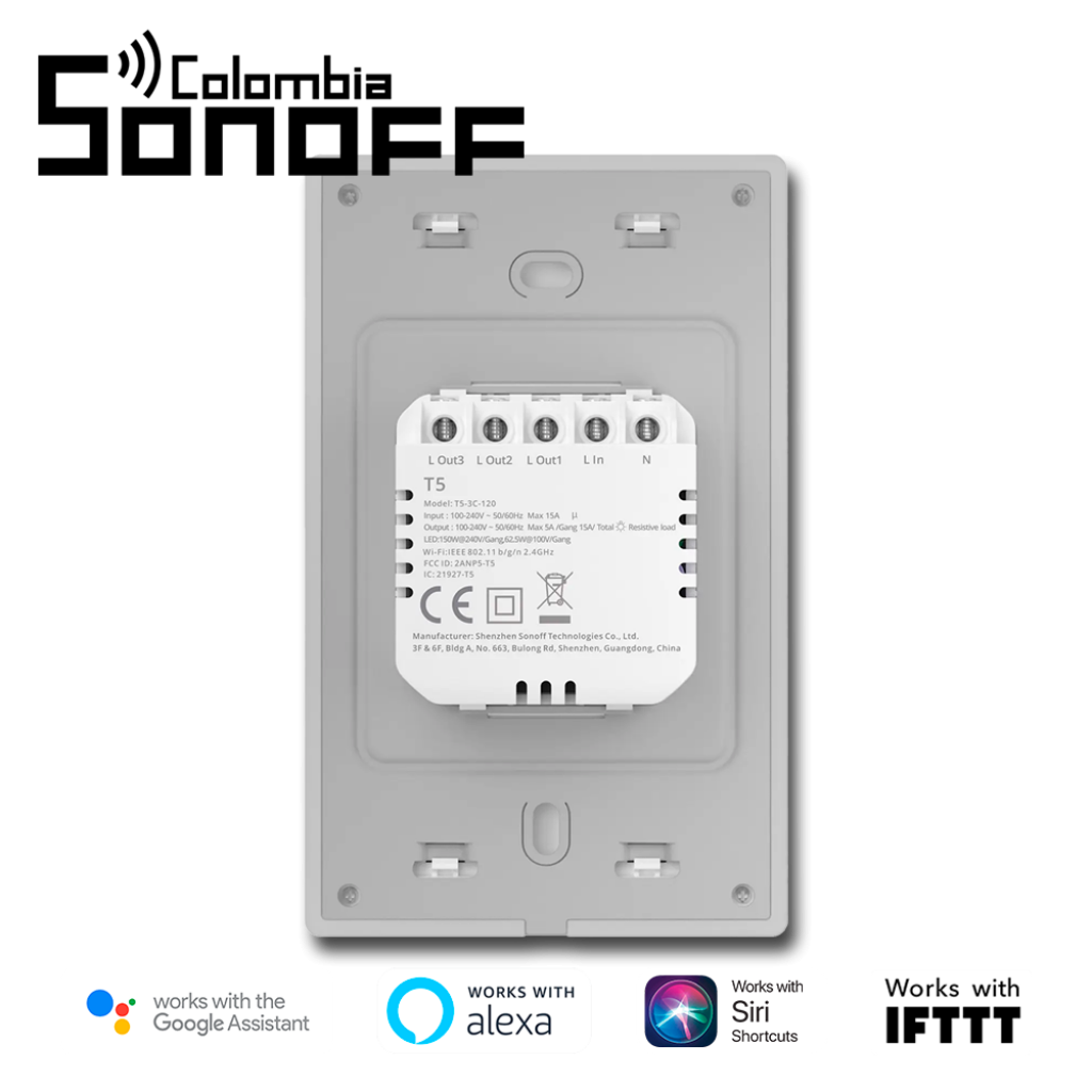 Apagador Sonoff T5-2C-120 Ultimate - Imagen 5