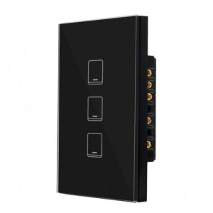 Apagador Sonoff Híbrido Negro WiFi 3 canales