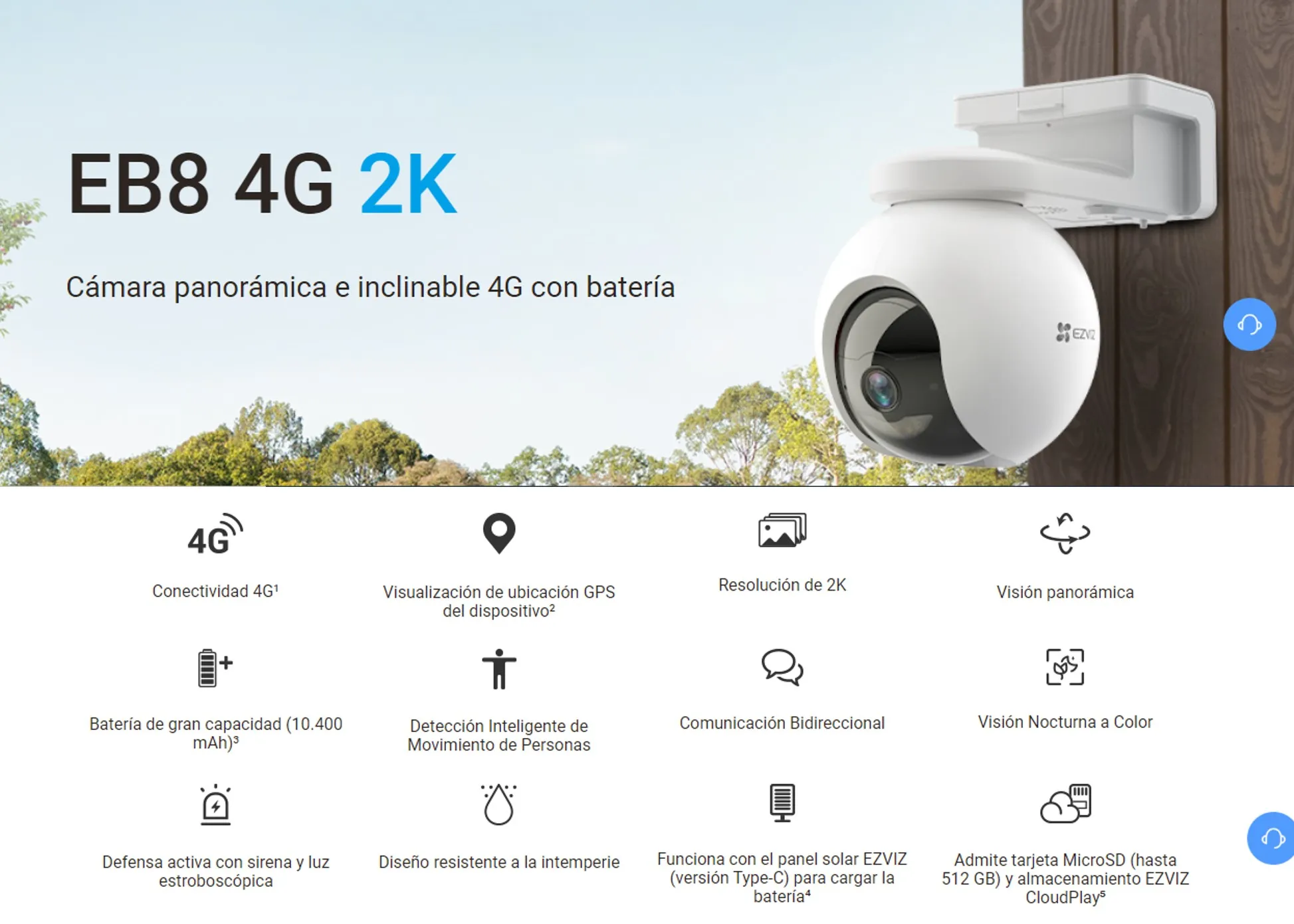 Cámara 4G con panel solar EZVIZ - Imagen 2