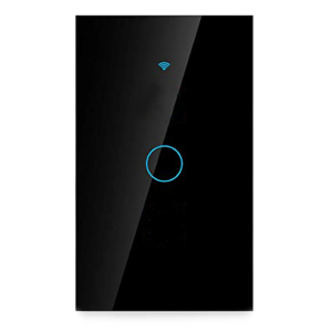 Apagador inteligente WiFi negro de 1 canal Hibrido | Tuya Smart - SmartLife