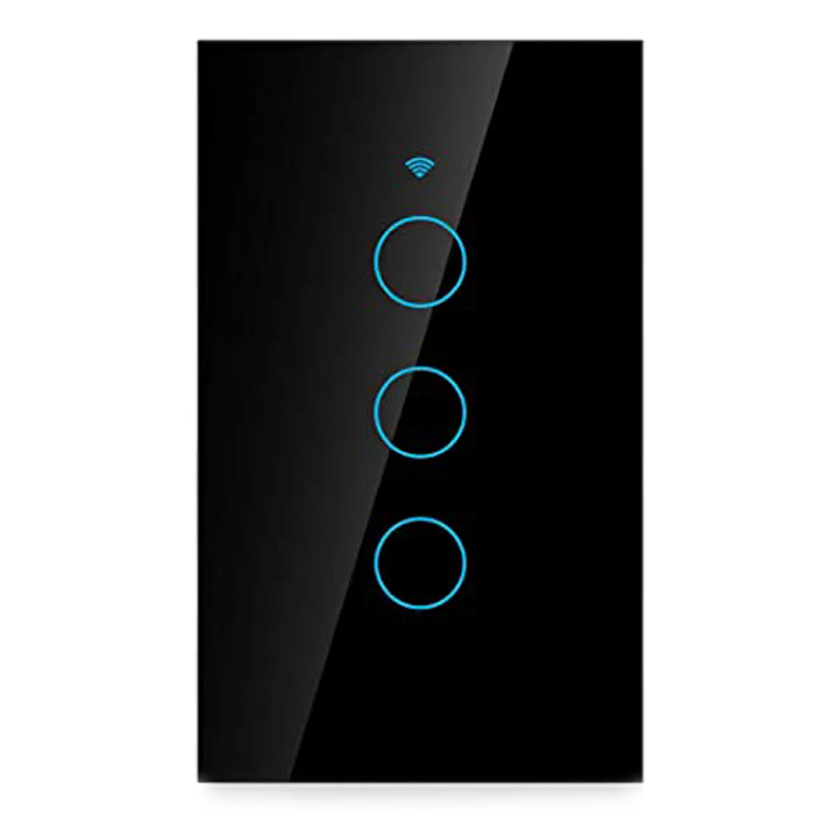 Apagador inteligente WiFi negro de 3 canales Hibrido | Tuya Smart - SmartLife