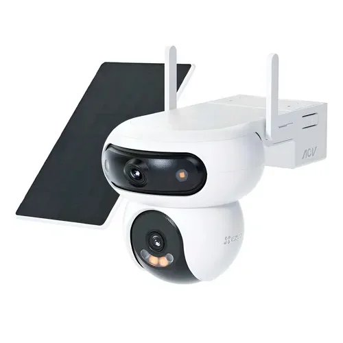 HB90 Dual Kit EZVIZ Cámara Wi-Fi con grabación durante todo el día y doble lente + panel solar de 8 W